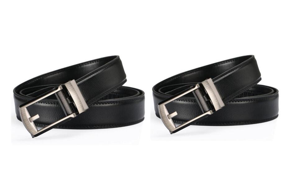 Men's Automatic Buckle Two-layer Cowhide Leather Belt