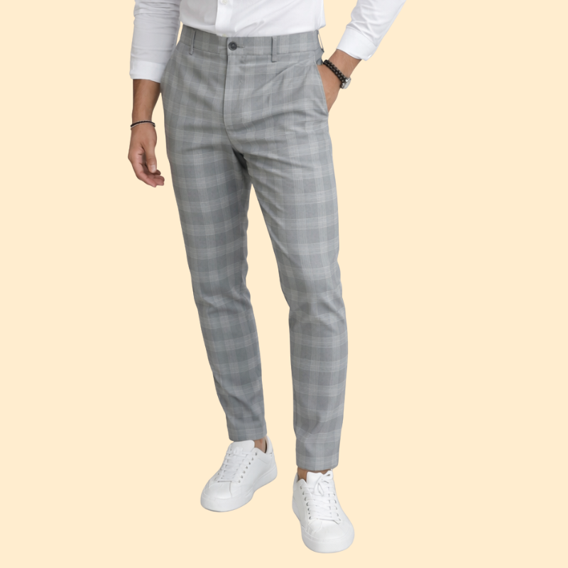 Carver Plaid Ease Trousers