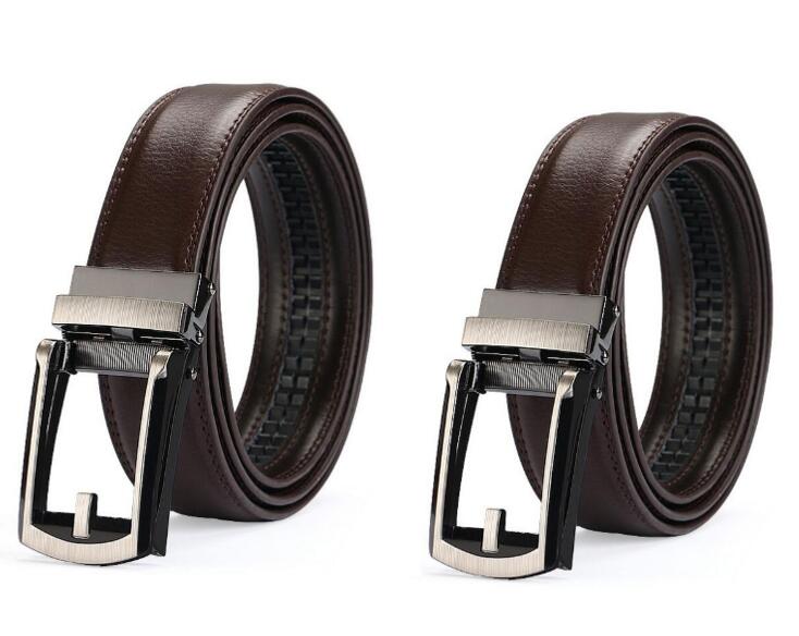 Men's Automatic Buckle Two-layer Cowhide Leather Belt