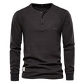 Mens Stylish Casual Long-sleeve Henley Base Layer